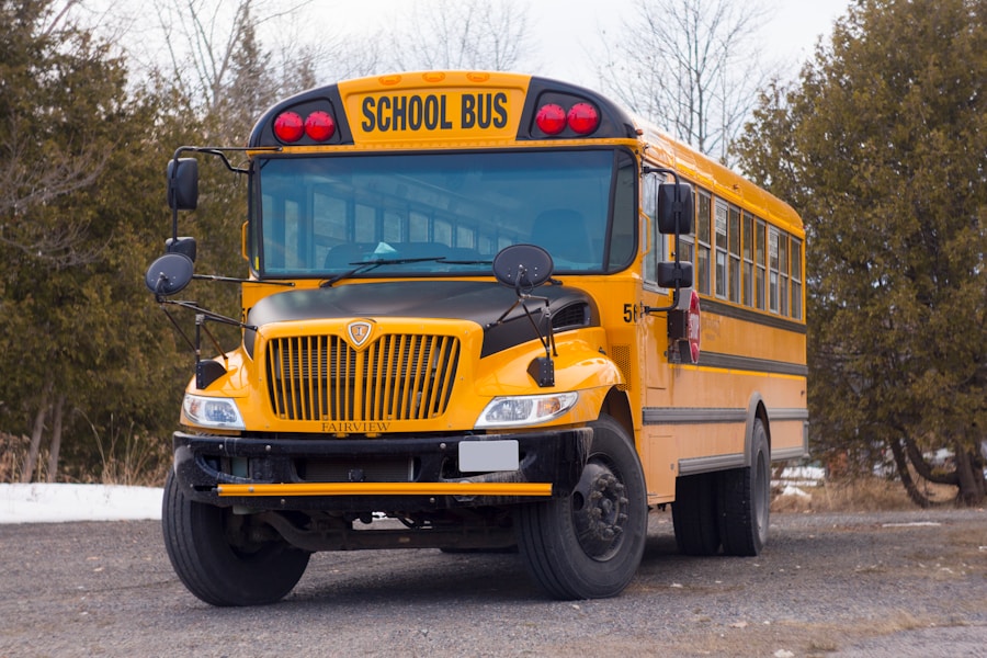 A school bus ready for departure